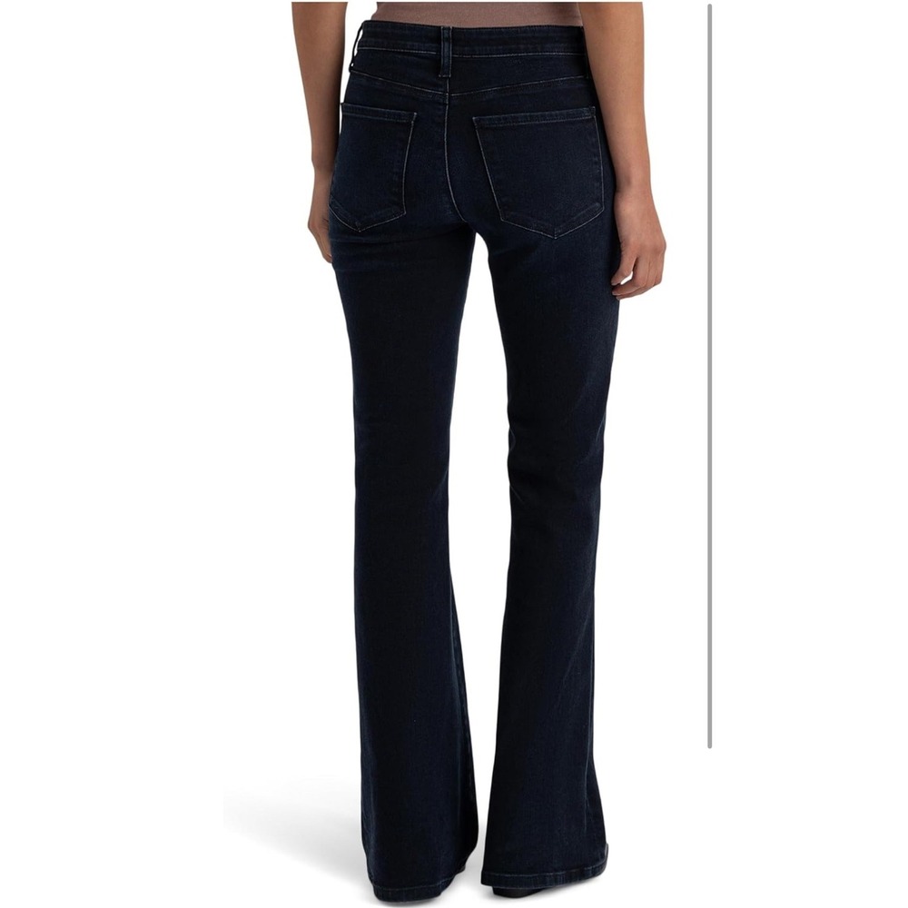Kut From The Kloth Ana High Rise Fab Ab Flare Jeans Ambitious Dark Indigo Size 2 - Picture 3 of 14